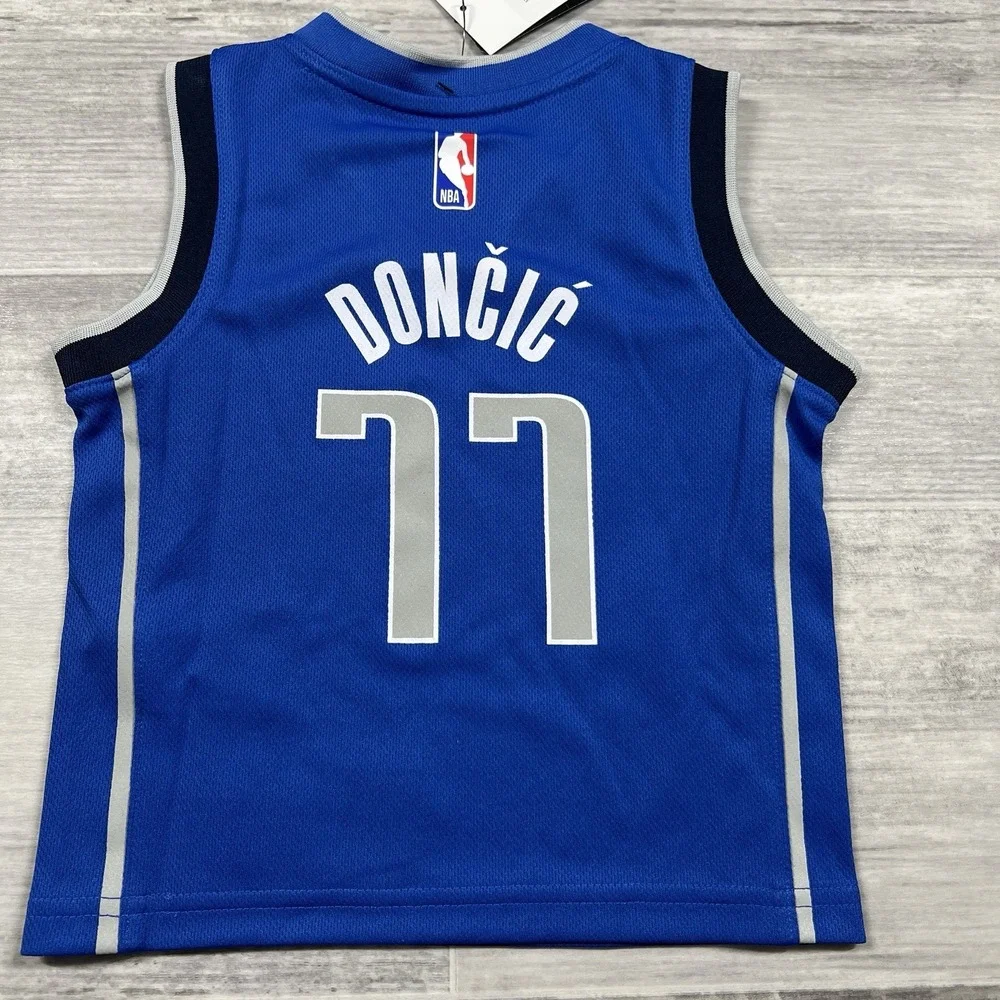 Nike Engineered Luka Doncic Blue Dallas Mavericks NBA Jersey #77 Kids Unisex 24M
